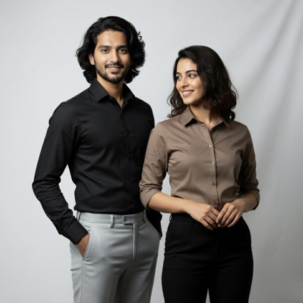 TaupeBrown & Black Fromal shirt Combo