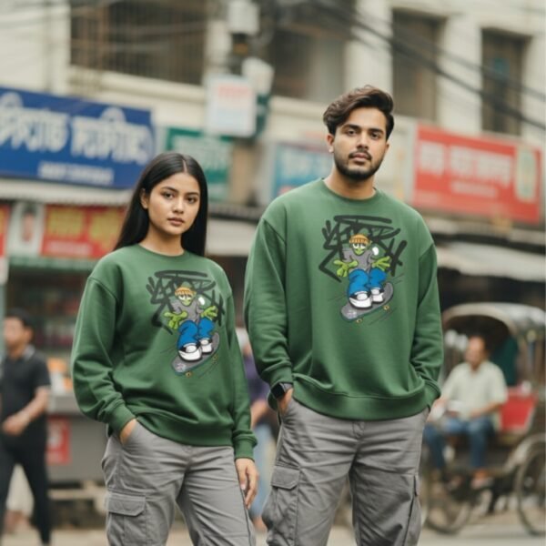 Hip Hop Skull- Bottle Green