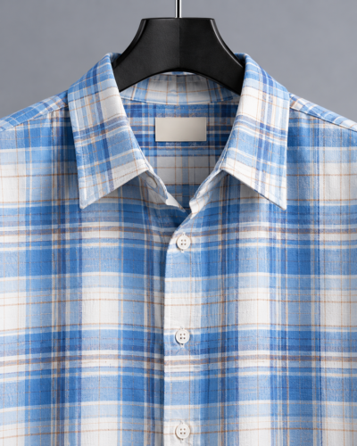 Skyblue Boxy Check