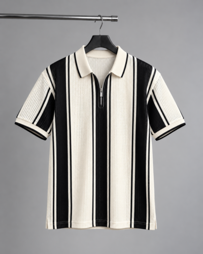 The Monochorome Zip Polo